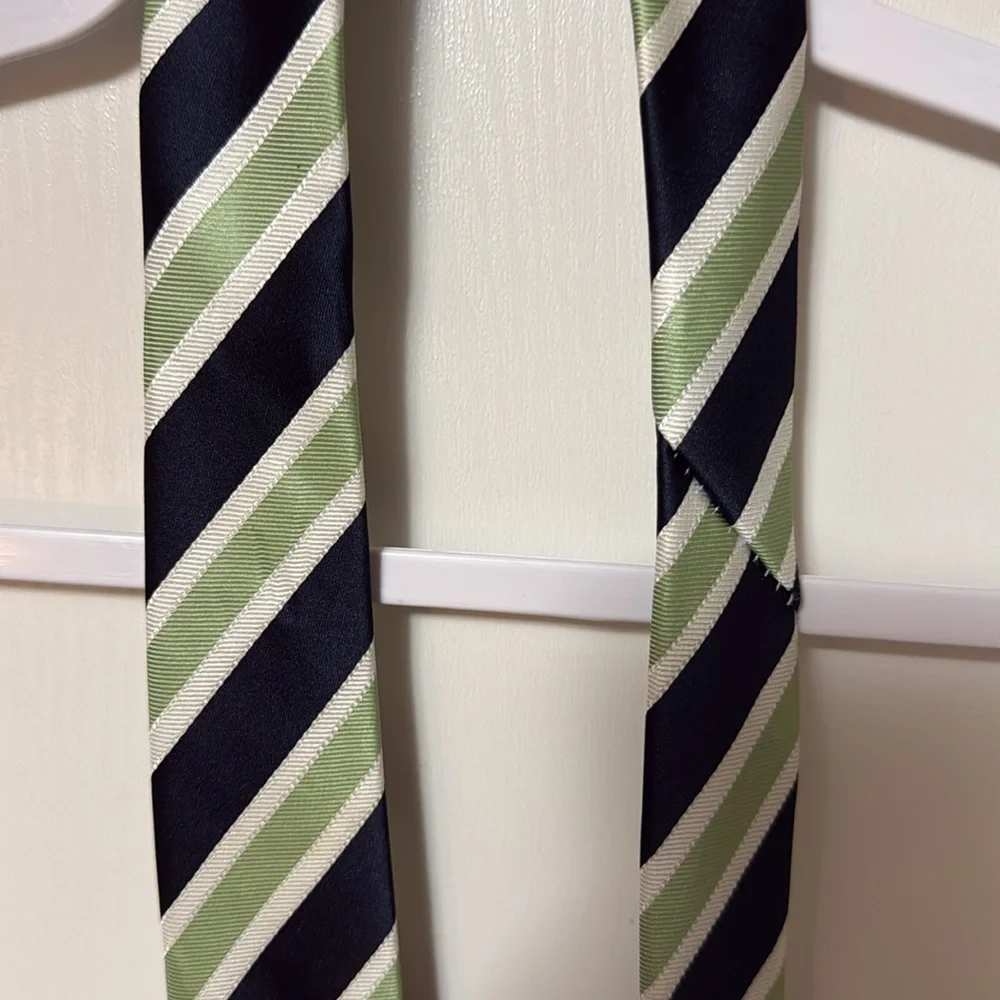Bergamo New York Striped Black and Green Boy’s Tie